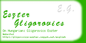 eszter gligorovics business card